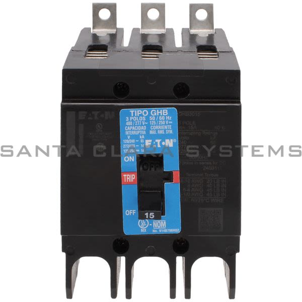 Cutler-Hammer GHB3015 Circuit Breaker 15-AMP 3-Pole | Eaton Product Image