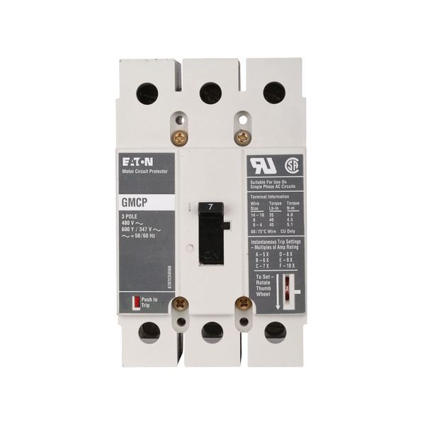 Cutler-Hammer GMCP007C0C Circuit Breaker Product Image