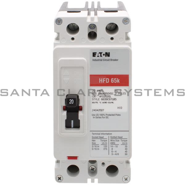Cutler-Hammer HFD2020L Circuit Breaker Product Image