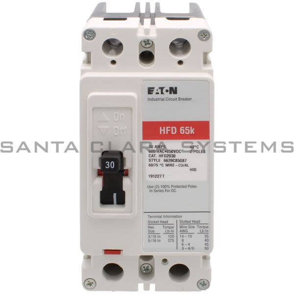 Cutler-Hammer HFD2030 Circuit Breaker 2-Pole Thermal Magnetic Product Image