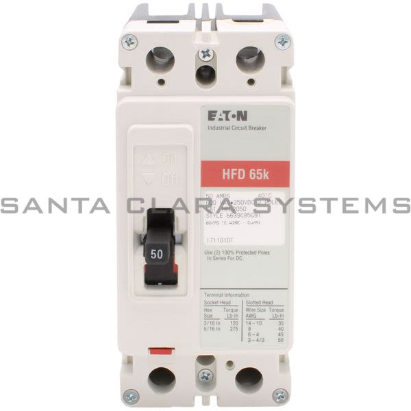 Cutler-Hammer HFD2050 Circuit Breaker Product Image