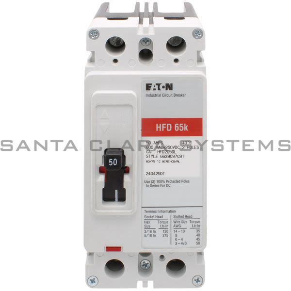 Cutler-Hammer HFD2050L Circuit Breaker Product Image