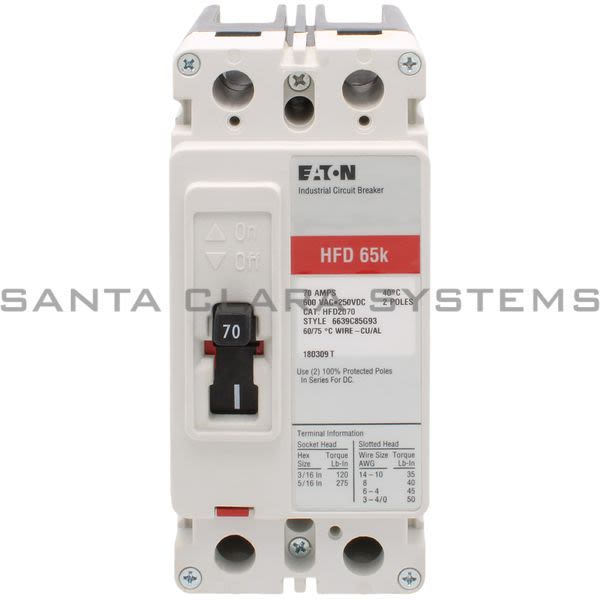 Cutler-Hammer HFD2070 Circuit Breaker Product Image