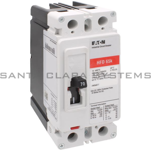 Cutler-Hammer HFD2070L Circuit Breaker Product Image