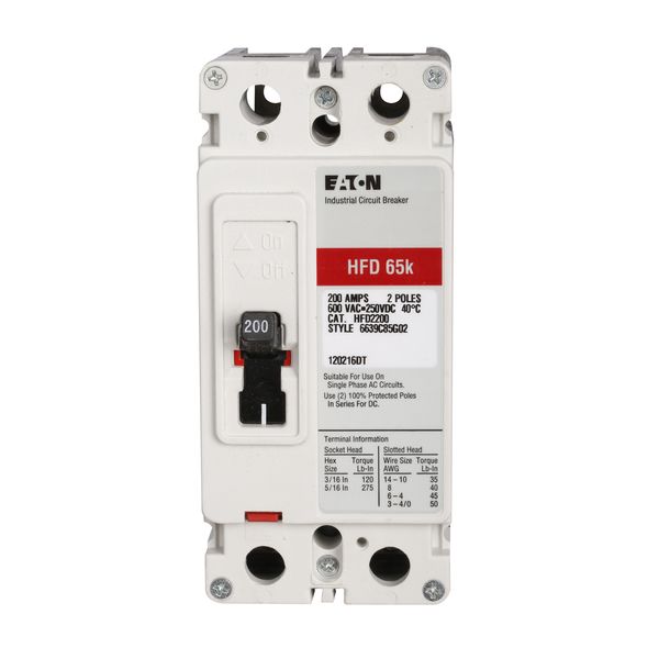 Cutler-Hammer HFD2200 Circuit Breaker Product Image