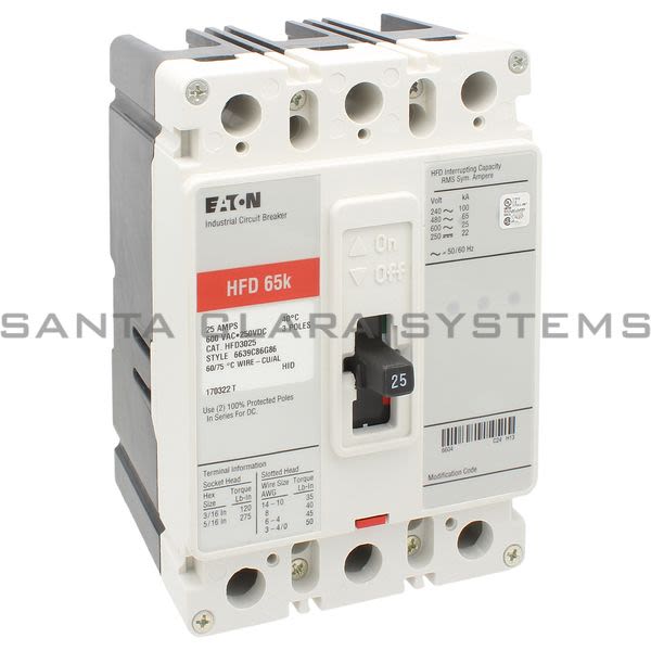 Cutler-Hammer HFD3025 Industrial Circuit Breaker Product Image