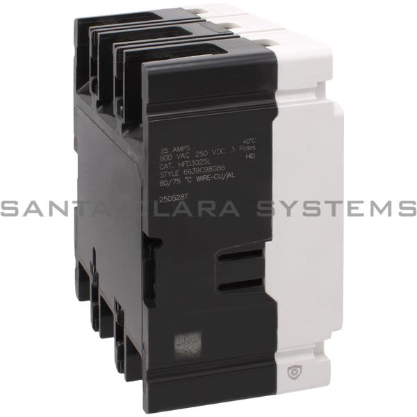 Cutler-Hammer HFD3025L Circuit Breaker 25amp 3Pole | Eaton Product Image