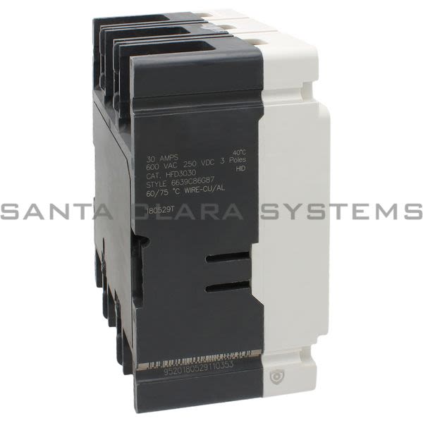 Cutler-Hammer HFD3030 Circuit Breaker | 30-AMP 3-Pole 600-VAC | Eaton Product Image