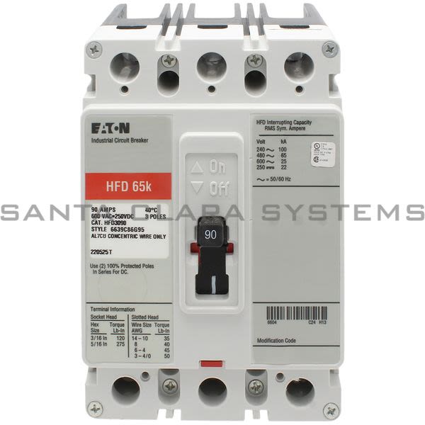 Cutler-Hammer HFD3090 Circuit Breaker Product Image