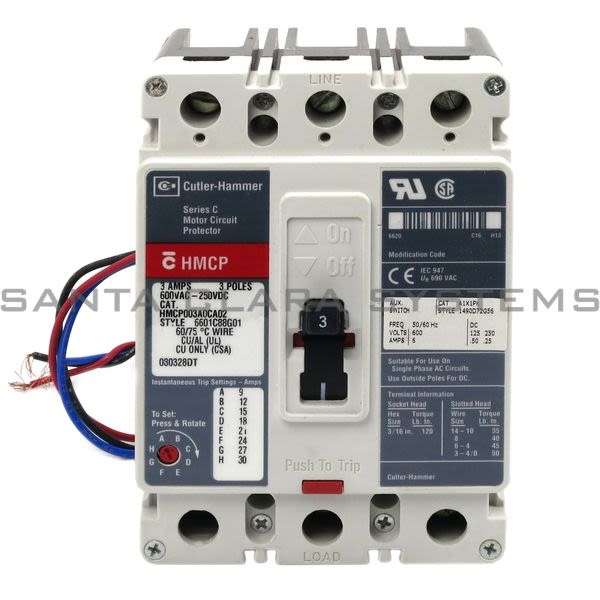Cutler-Hammer HMCP003A0CA02 Circuit Breaker Product Image