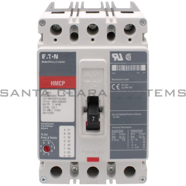 Cutler-Hammer HMCP007C0CA02 Circuit Breaker Product Image