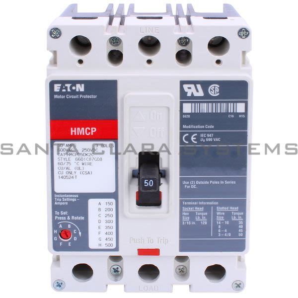 Cutler-Hammer HMCP050K2C Circuit Breaker 50-AMP 3-Pole | Westinghouse Product Image