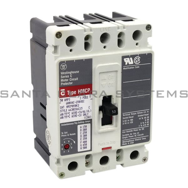 Cutler-Hammer HMCP050K2W Circuit Breaker | 50-AMPS | Eaton Product Image