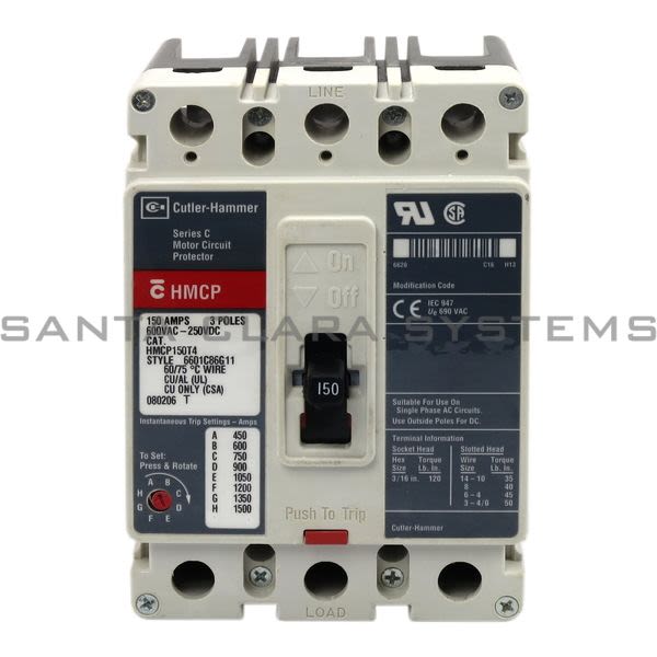 Cutler-Hammer HMCP150T4 Circuit Breaker Product Image