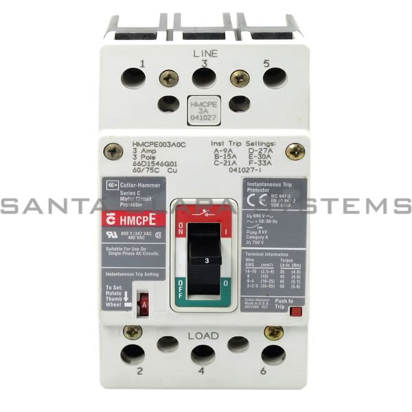 Cutler-Hammer HMCPE003A0C Circuit Breaker Product Image