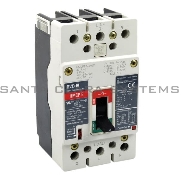 Cutler-Hammer HMCPE030H1C Circuit Breaker 3-Pole 30-AMP | Eaton Product Image