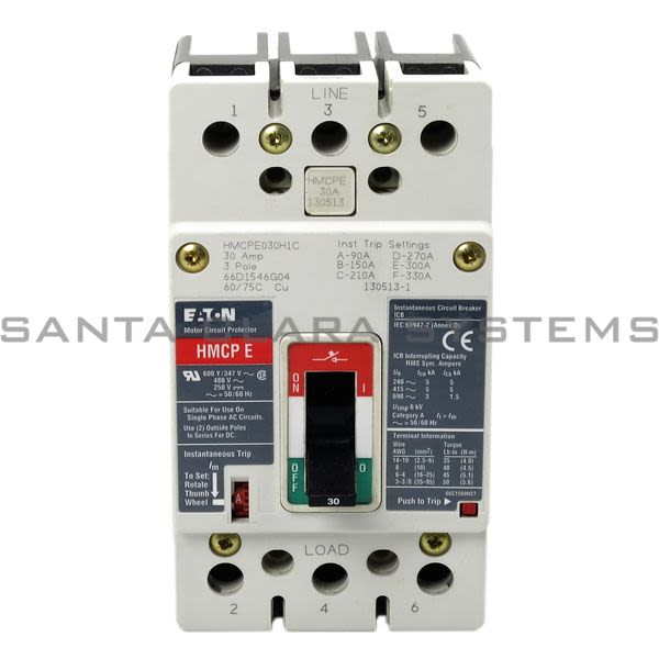 Cutler-Hammer HMCPE030H1C Circuit Breaker 3-Pole 30-AMP | Eaton Product Image