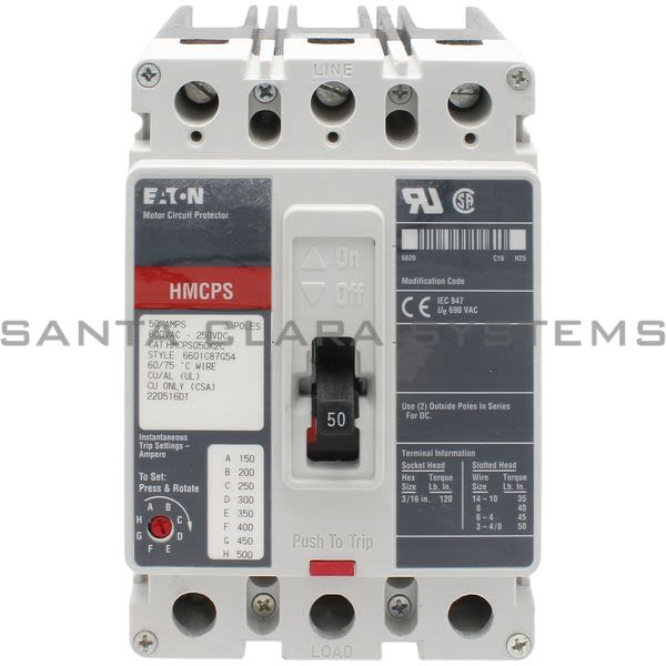 Cutler-Hammer HMCPS050K2C Circuit Breaker Product Image