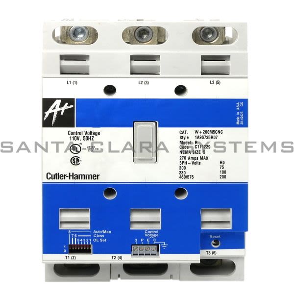 Cutler-Hammer W200M5CNC Non-Reversing Starter | W+200M5CNC Product Image