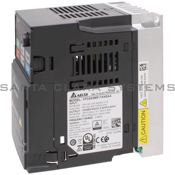 Delta Group Electronics VFD2A5MS11ANSAA STANDARD COMPACT MICRO DRIVE Product Image