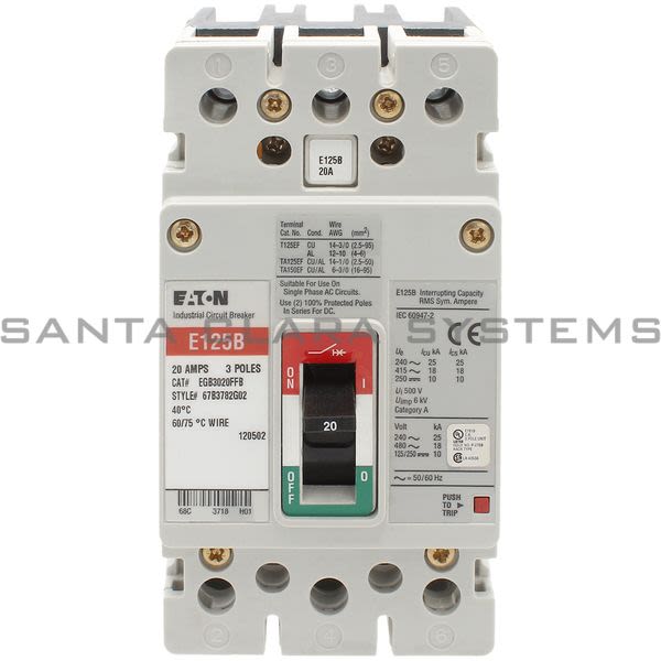 Eaton EGB3020FFB MOLDED CASE CIRCUIT BREAKER Product Image