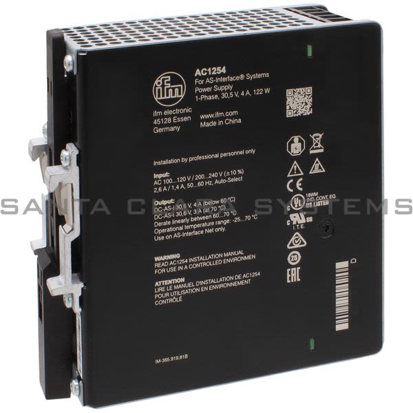 Efector AC1254 Power Supply | PSU-1AC/ASi-4A Product Image