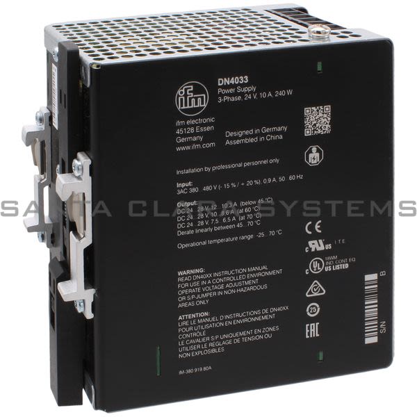 Efector DN4033 Power Supply | PSU-3AC/24VDC-10A Product Image