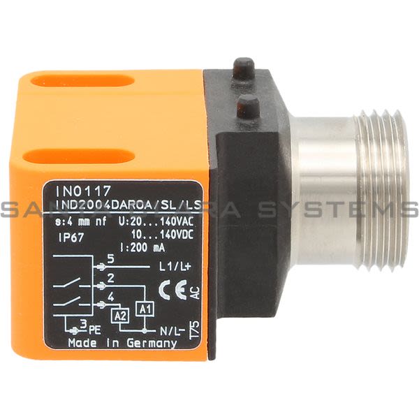 Efector IN0117 Inductive Sensor | IND2004DAROA/SL/LS-500 RT Product Image
