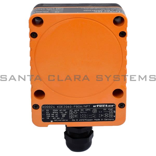 Efector KD0024 Capacitive Sensor | KDE2060-FBOA/NI/NPT RT Product Image