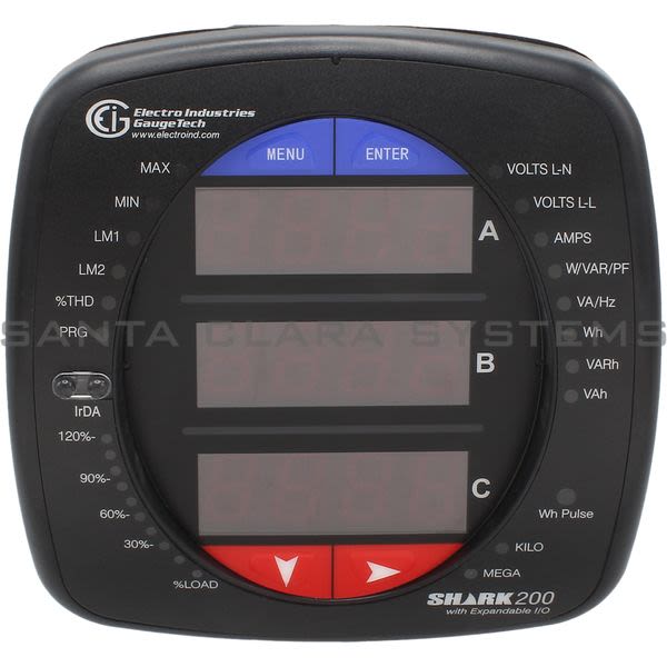 Electro Industries SHARK200-60-10-V1-D2-INP100S-X-X Multifunction Power & Energy Meter Product Image