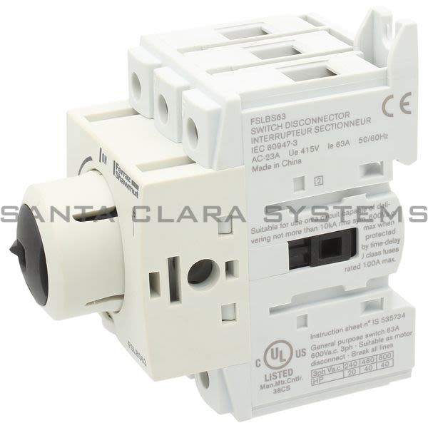 Ferraz Shawmut FSLBS63  Rotary Load Break Switch 63A Product Image