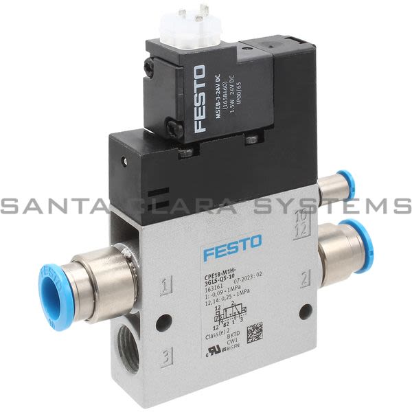 Festo CPE18-M1H-3GLS-QS-10 Air Solenoid Valve Product Image