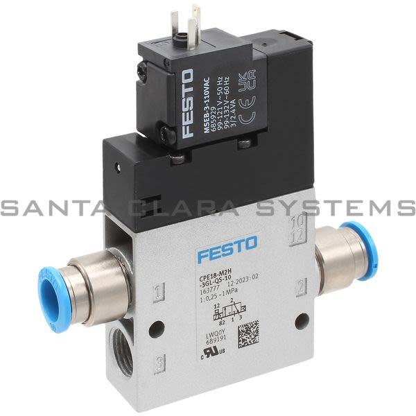 Festo CPE18-M2H-3GL-QS-10 Air Solenoid Valve Product Image