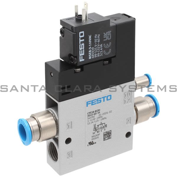Festo CPE18-M2H-3GLS-QS-10 Air Solenoid Valve Product Image
