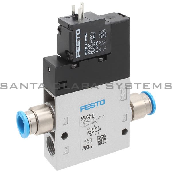 Festo CPE18-M2H-3OL-QS-10 Air Solenoid Valve Product Image