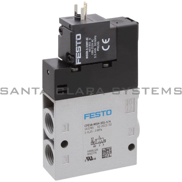 Festo CPE18-M3H-3GL-1-4 Air Solenoid Valve Product Image