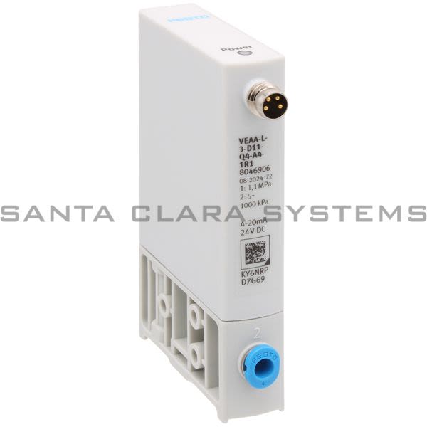 Festo VEAA-L-3-D11-Q4-A4-1R1 Proportional Pressure Control Valve Product Image