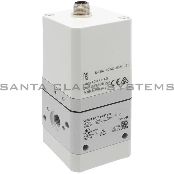 Festo VPPE-3-1-1-8-6-420-E1T Proportional Pressure Control Valve Product Image