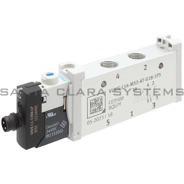 Festo VUVG-L14-M52-AT-G18-1R8L  Air Solenoid Valve Product Image