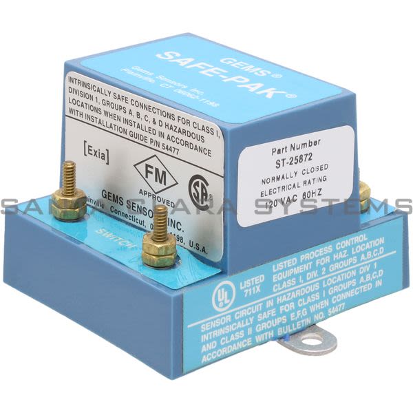 Gems Sensors ST-25872 Safe-Pak Switch | 25872 Product Image