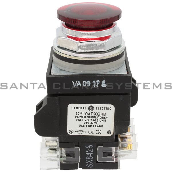 General Electric CR104PBL11R5C8 Pushbutton HD Illumlinated 2Position Red Mushrron Product Image