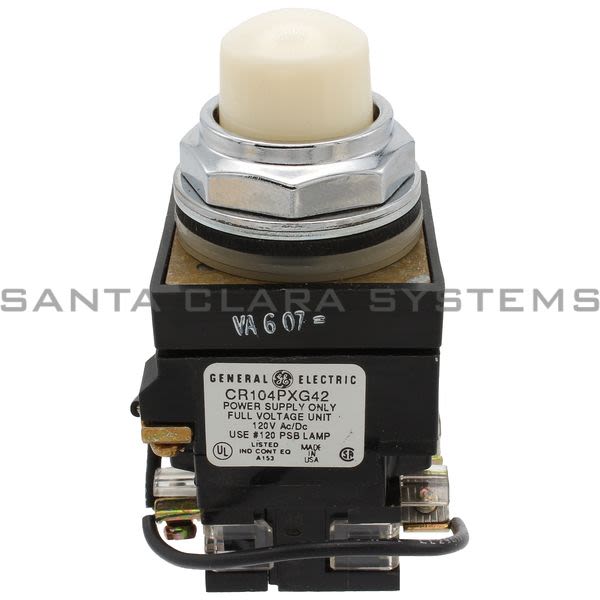 General Electric CR104PLT22W PushButton 30mm White 120V Product Image