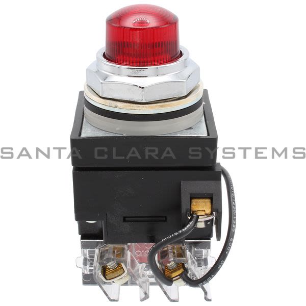 General Electric CR104PLT82R  Push Button Push-To-Test 125VAC Red 1NO/1NC Product Image