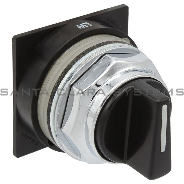 General Electric CR104PSG93B  Selector Switch 3 Position Spring Return Black Cap Product Image