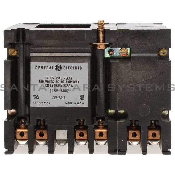 General Electric CR120A05102AA Relay 10AMP 6-Pole 5NO/1NC Product Image