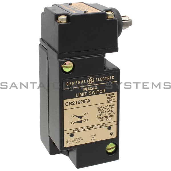 General Electric CR215G1A72 Limit Switch Front Plunger 600VAC Oiltight Product Image
