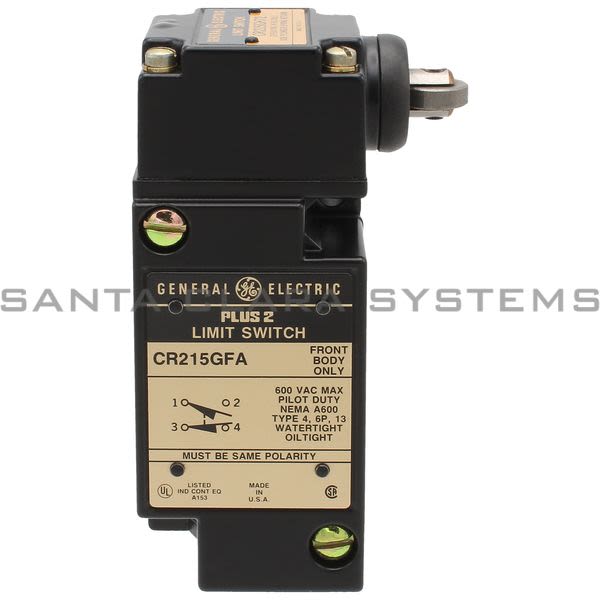 General Electric CR215G1A72 Limit Switch Front Plunger 600VAC Oiltight Product Image