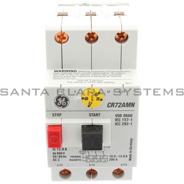 General Electric CR72AMN Starter Moter Protector 9-13AMP Product Image