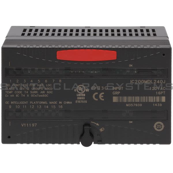 General Electric IC200MDL240 Input 120 VAC Grouped 16 PT 114 Product Image