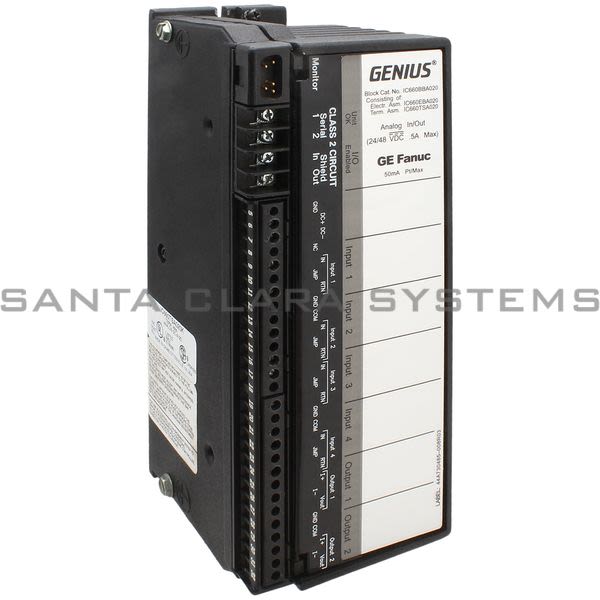 General Electric IC660BBA020 Analog I/O Block Genius Product Image